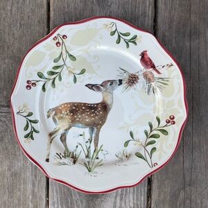 Better Homes & Gardens Heritage Collection Salad Plate Holiday Christmas Deer